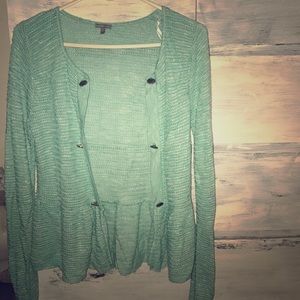 Mint Green with gold buttons cardigan Lightweight